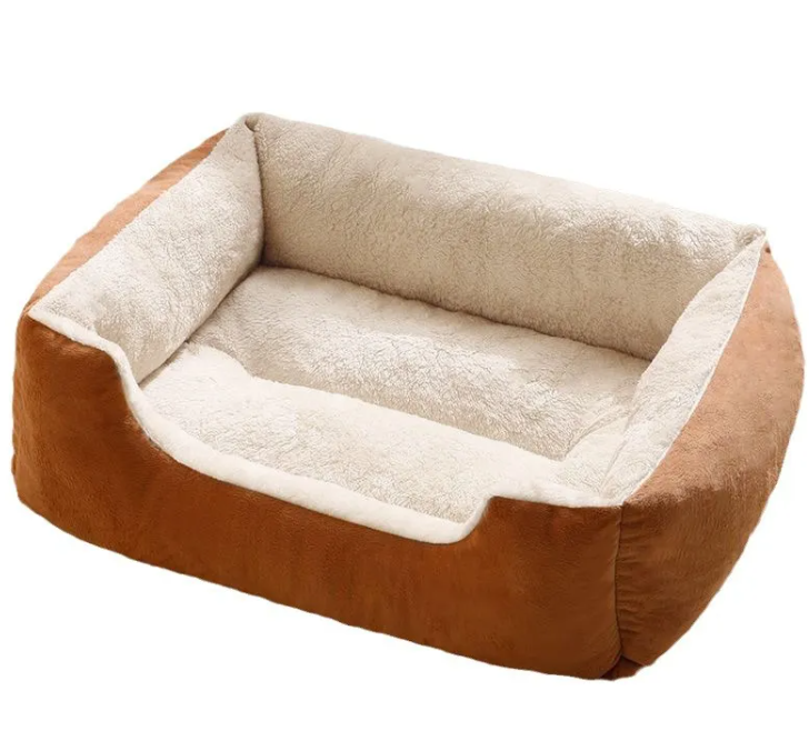 Cozy Cushioned Pet Bed for Cats and Dogs