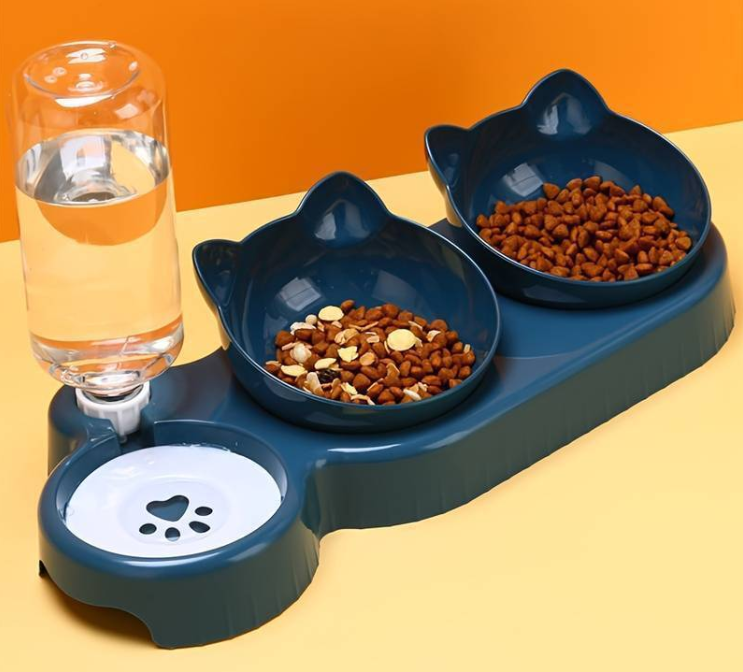 Automatic Cat Feeder Bowl With Water Dispenser