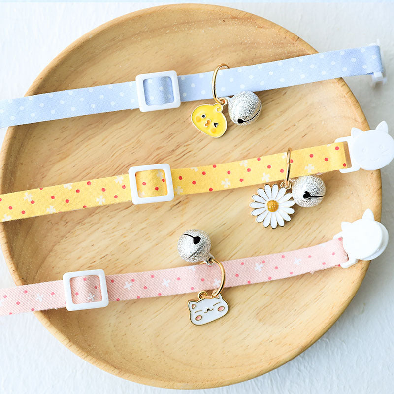 Adjustable Cat and Small Dog Collar with Silver Bell