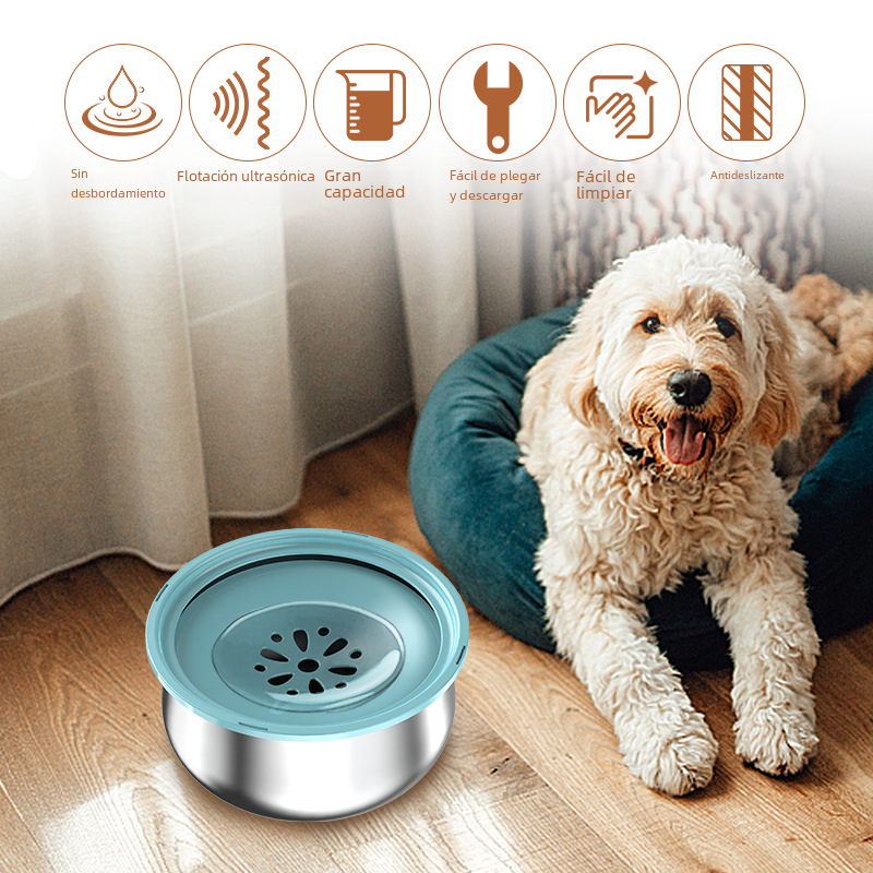 Stainless Steel Pet Water Bowl – Splash-Proof Design