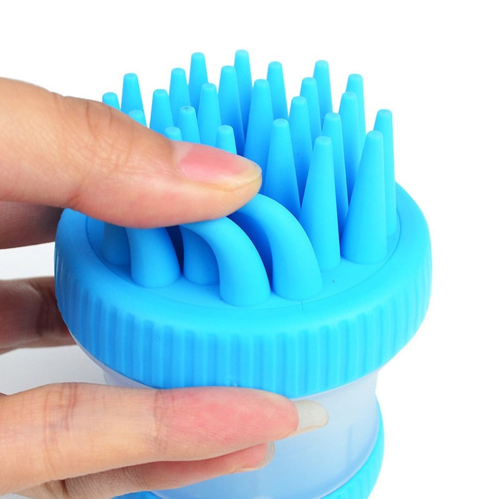 Silicone Dog Bath Brush And Paw Scrubber Massager