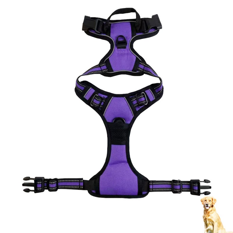 Reflective Nylon Dog Harness – Adjustable Chest & Back
