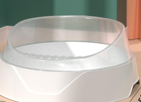 Semi-Enclosed Cat Litter Box with Scoop – Anti-Splash