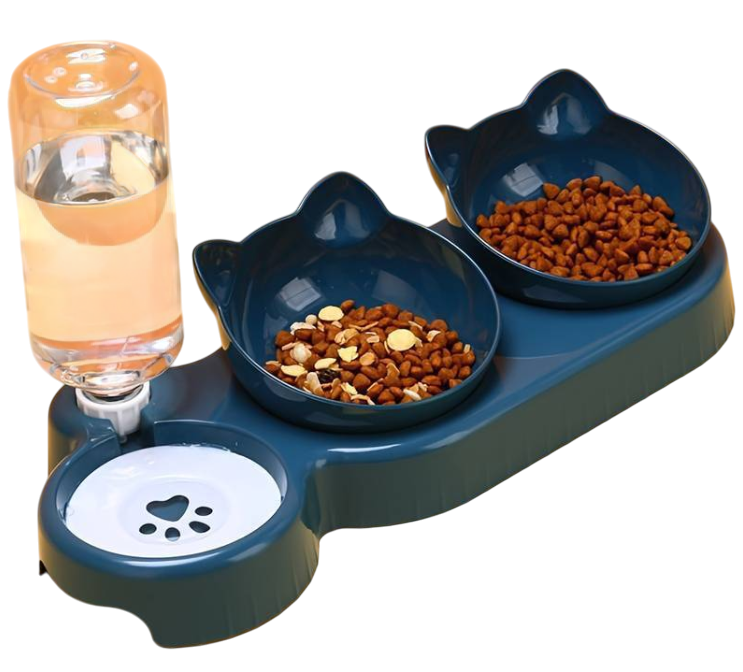Automatic Cat Feeder Bowl With Water Dispenser
