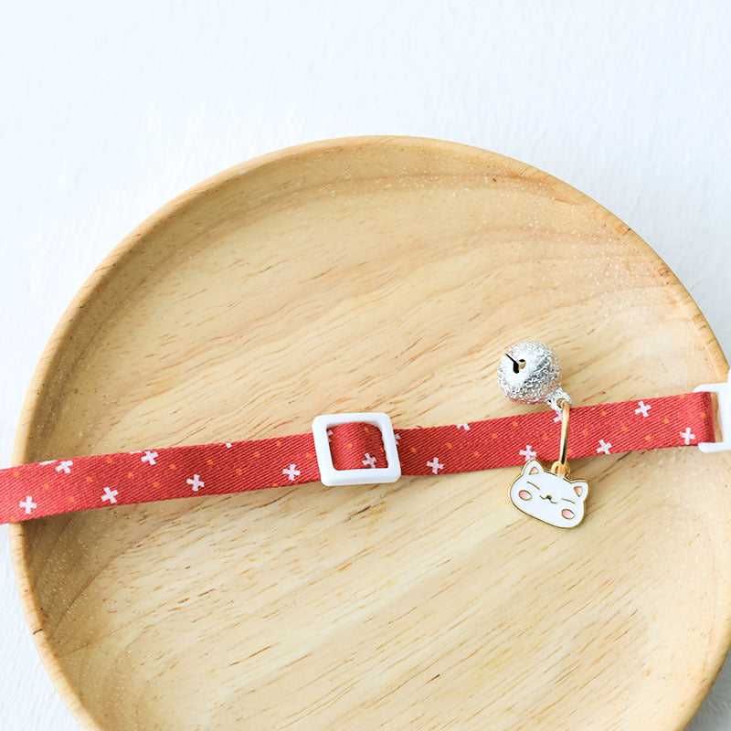 Adjustable Cat and Small Dog Collar with Silver Bell