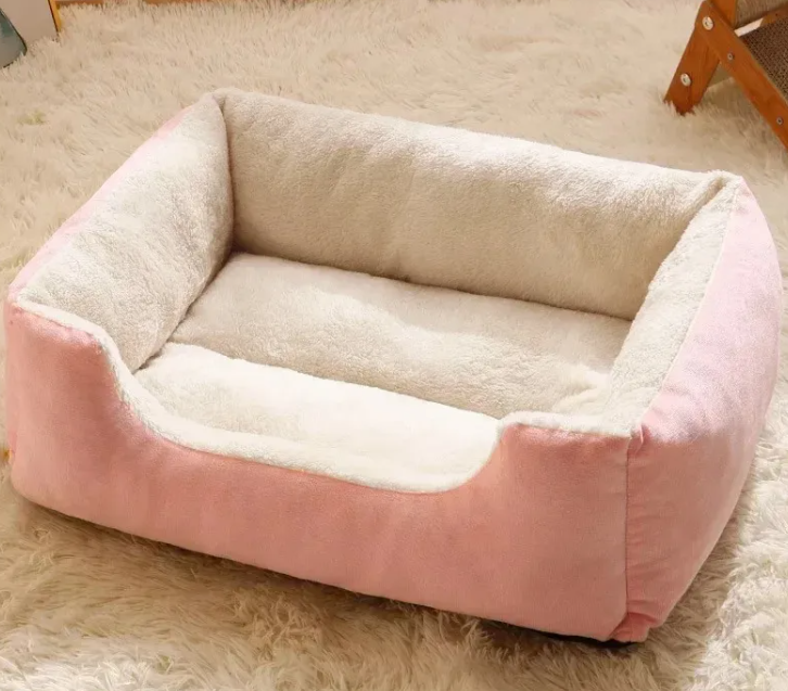 Cozy Cushioned Pet Bed for Cats and Dogs
