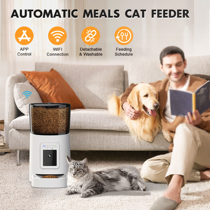 Smart Automatic Pet Feeder With 1080p Camera