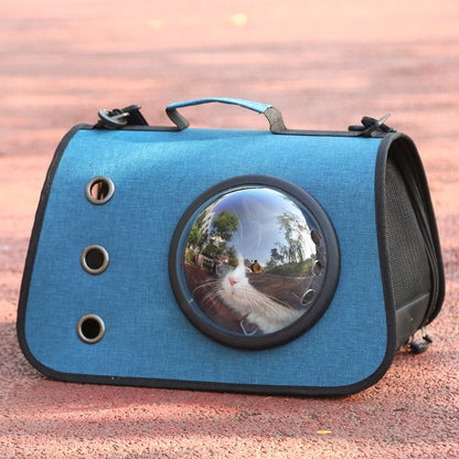 Foldable Cat Carrier Backpack With Ventilated Mesh