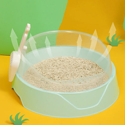 Semi-Enclosed Cat Litter Box with Scoop – Anti-Splash