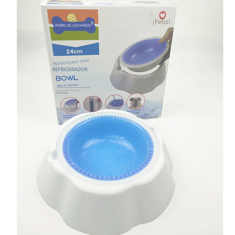 Cooling Pet Water Bowl for Dogs and Cats – 470 ml