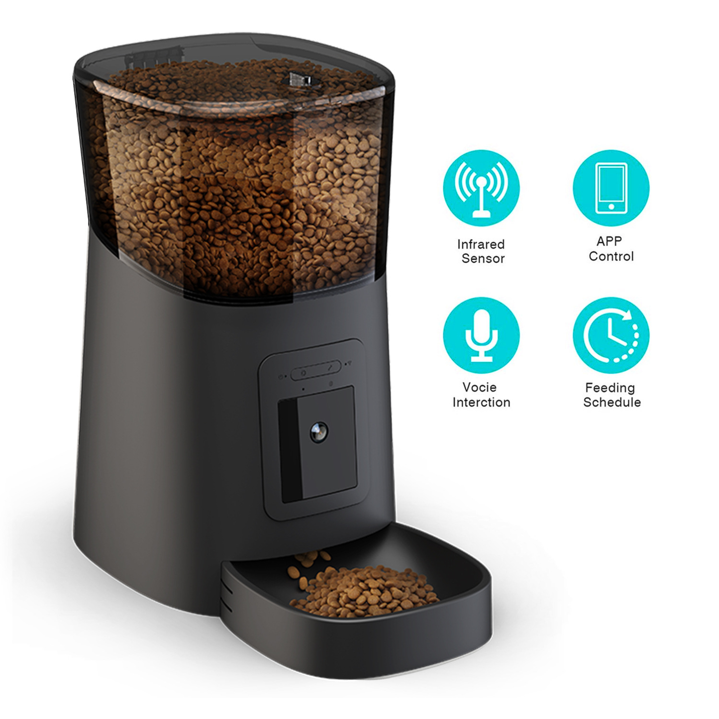 Smart Automatic Pet Feeder With 1080p Camera