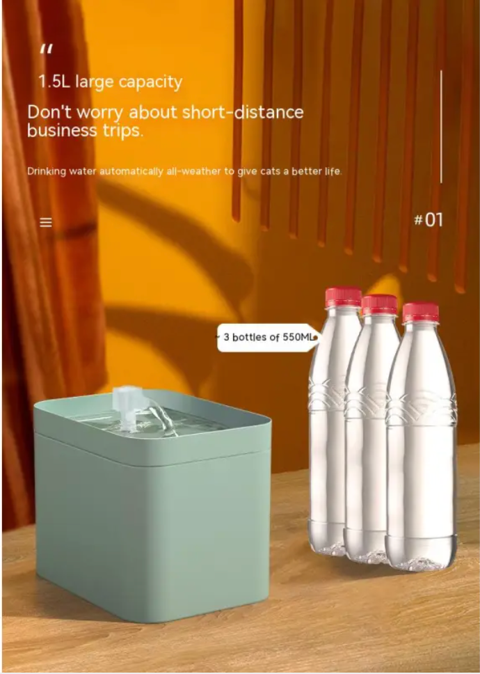 Automatic Pet Water Fountain 1.5L Dispenser