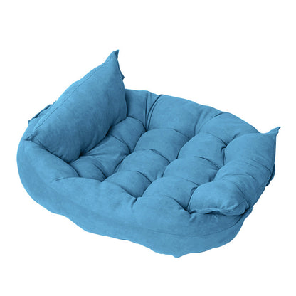 Folding Velvet Pet Cushion Bed – Soft, Supportive Design