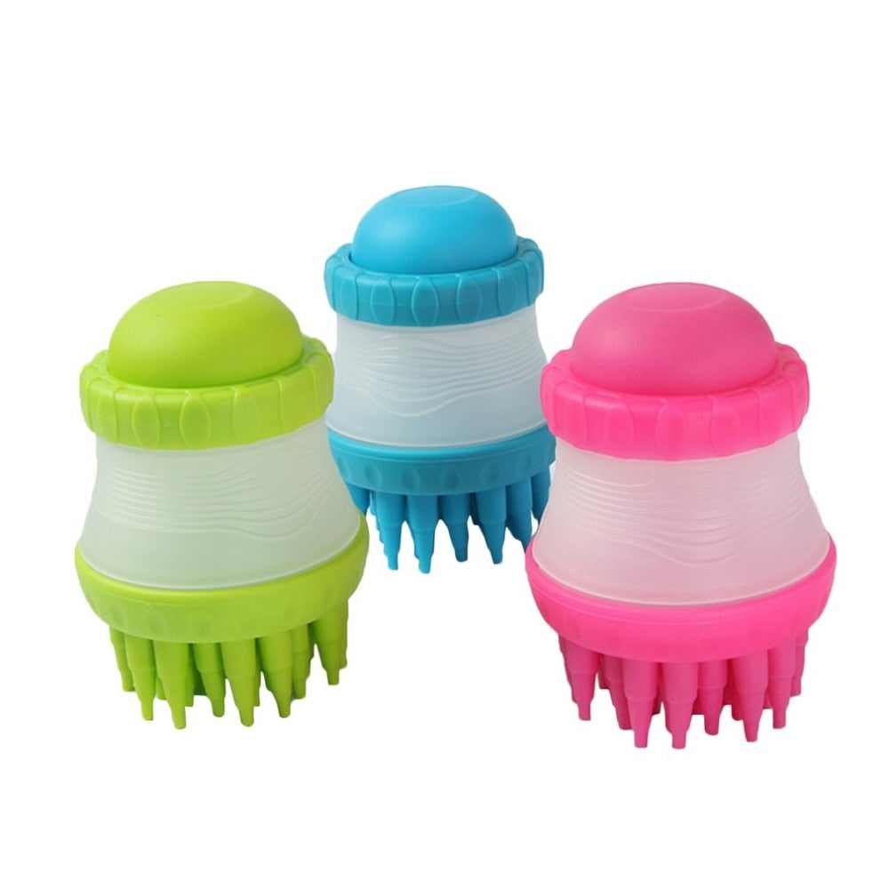 Silicone Dog Bath Brush And Paw Scrubber Massager
