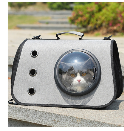 Foldable Cat Carrier Backpack With Ventilated Mesh