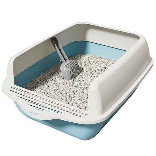 Large Semi-Enclosed Cat Litter Box – Easy-Clean Design