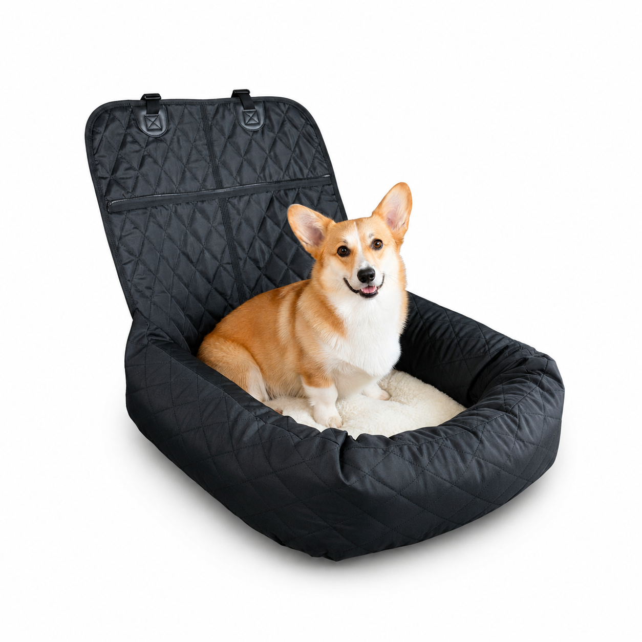 Water-Resistant Dog Car Bed With Thick Cushion